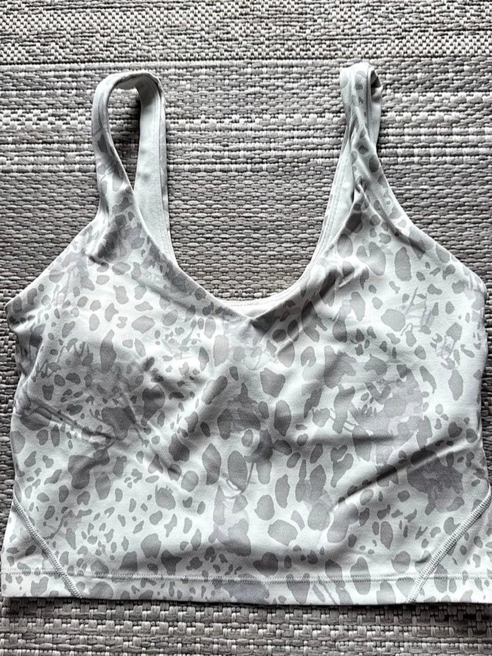 lululemon Align Tank Top Animal Print White & Gray size S